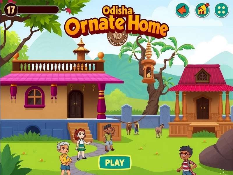 Preparing traditional Odia cuisine in the game Gameplay screenshot of Odisha Ornate Home